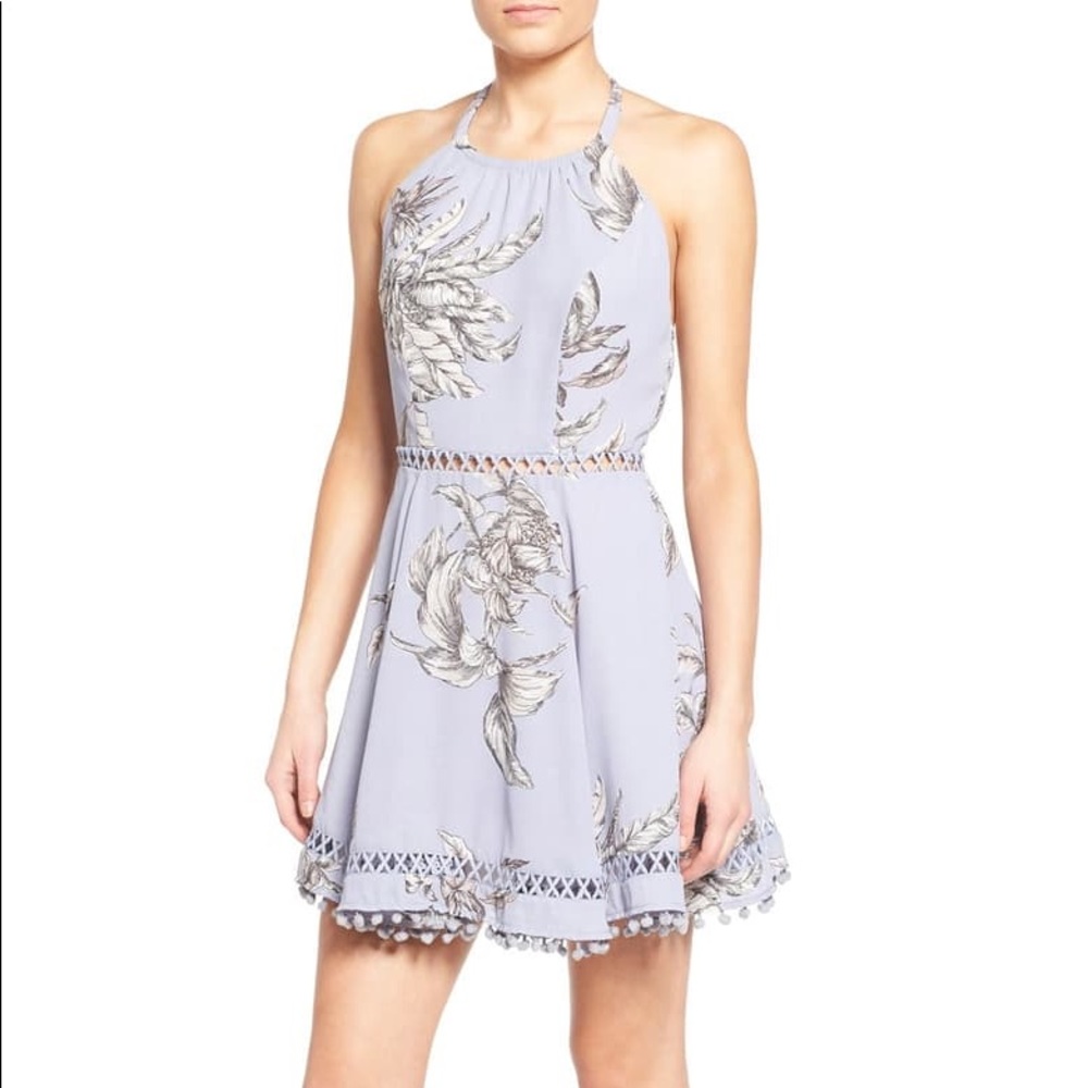 Purple halter dress